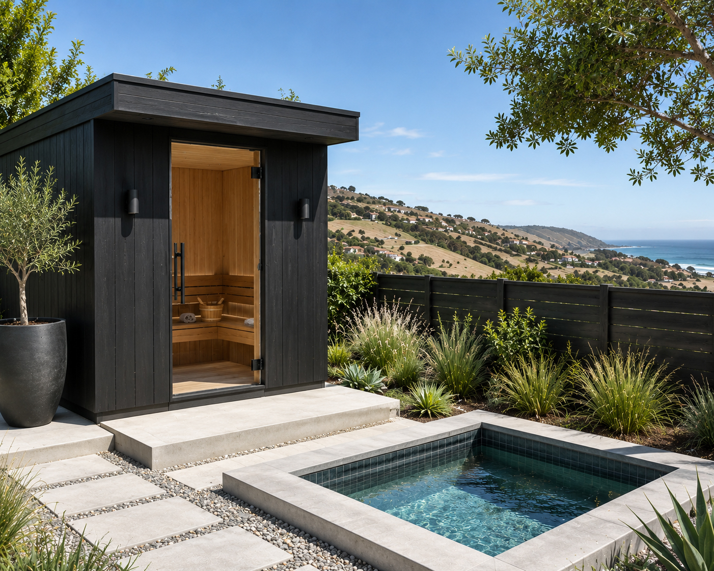 Modern Custom Sauna Build Monterey County 2